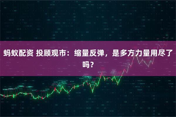 蚂蚁配资 投顾观市：缩量反弹，是多方力量用尽了吗？